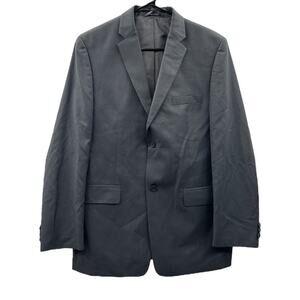 Joseph & Feiss Gray Finely Striped Two‎ Button Long Sleeve Blazer Size 20